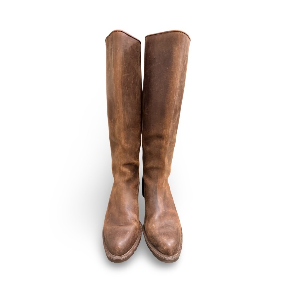 Cartujano De Espana Tall Leather Brown Riding Boots Size 38 - Picture 2 of 8